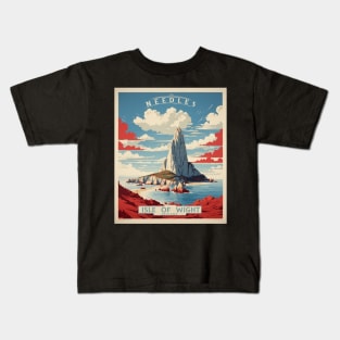 The Needles Isle of Wight United Kingdom Vintage Travel Tourism Poster Kids T-Shirt